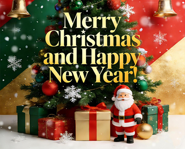 Εορταστικές ευχές: Καλά Χριστούγεννα και Ευτυχισμένο το Νέο Έτος!